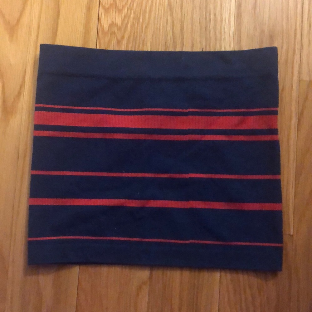 Blue and red tube top